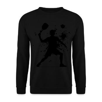 Pickleball Men's Racquetball Pickleball - Unisex Sweatshirt - black - Front - Alina (178cm) & Michal (187cm)