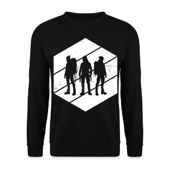 Grimpeur Homme Grimpeur Grimpeur Grimpeur Femmes - Sweat-shirt Unisexe - noir - Devant - Alina (178cm) & Michal (187cm)