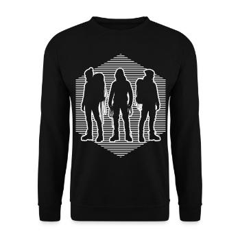 Grimpeurs Escalade Bloc Bloc - Sweat-shirt Unisexe - noir - Devant - Alina (178cm) & Michal (187cm)
