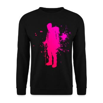 Kletterer Klettern Herren Climber Bouldern - Unisex Pullover - Schwarz - Vorne - Alina (178cm) & Michal (187cm)