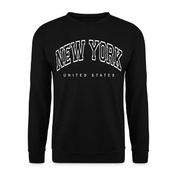 New York - Unisex Sweatshirt - black - Front - Alina (178cm) & Michal (187cm)