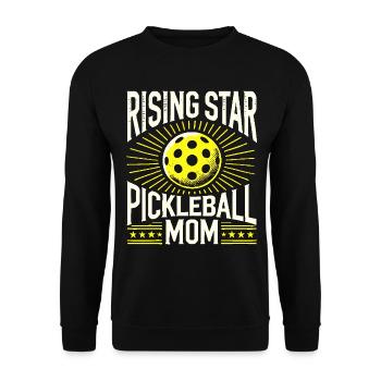 Rising Star Pickleball Mom - Unisex Sweatshirt - black - Front - Alina (178cm) & Michal (187cm)