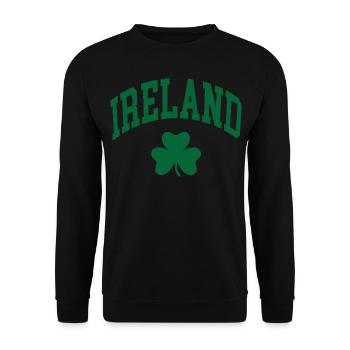 Ireland Shamrock - Unisex Sweatshirt - black - Front - Alina (178cm) & Michal (187cm)
