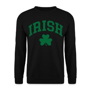 Irish Shamrock - Unisex Pullover - Schwarz - Vorne - Alina (178cm) & Michal (187cm)