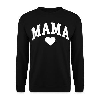 Cœur de maman - Sweat-shirt Unisexe - noir - Devant - Alina (178cm) & Michal (187cm)