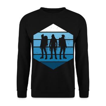 Bouldering Climber Women's Climber Climbing - Unisex Sweatshirt - black - Front - Alina (178cm) & Michal (187cm)
