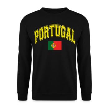 Drapeau du Portugal - Sweat-shirt Unisexe - noir - Devant - Alina (178cm) & Michal (187cm)