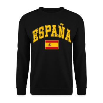 Drapeau de l’Espagne - Sweat-shirt Unisexe - noir - Devant - Alina (178cm) & Michal (187cm)