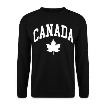 Kanada Flagge - Unisex Pullover - Schwarz - Vorne - Alina (178cm) & Michal (187cm)