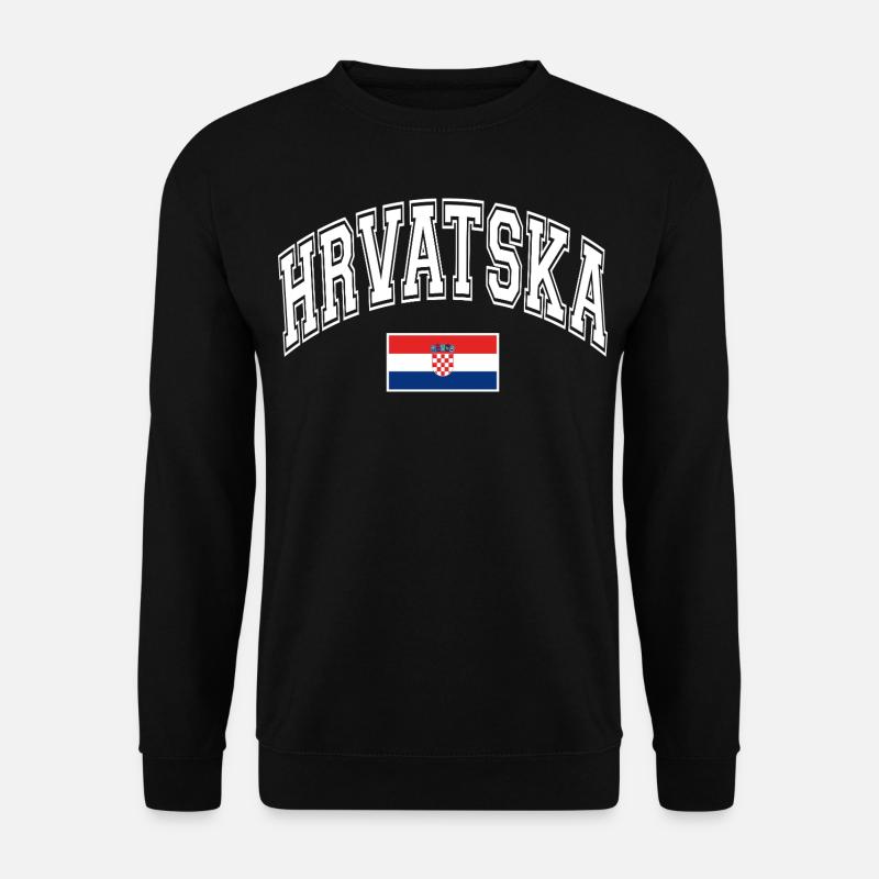 Kroatien Flagge - Unisex Pullover - Schwarz