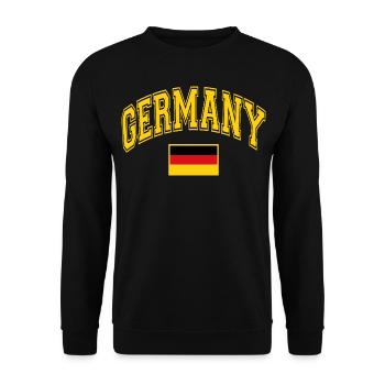 Germany Flag - Unisex Sweatshirt - black - Front - Alina (178cm) & Michal (187cm)