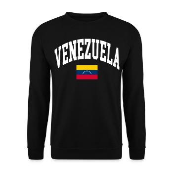 Venezuela Flag - Unisex Sweatshirt - black - Front - Alina (178cm) & Michal (187cm)