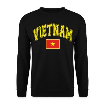 Vietnam Flag - Unisex Sweatshirt - black - Front - Alina (178cm) & Michal (187cm)