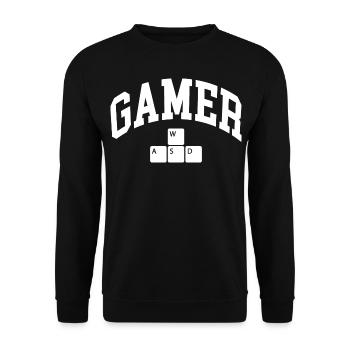 Gamer - Unisex Pullover - Schwarz - Vorne - Alina (178cm) & Michal (187cm)