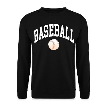 Baseball - Unisex Pullover - Schwarz - Vorne - Alina (178cm) & Michal (187cm)