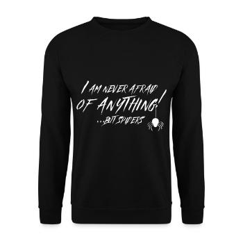 Never afraid - Unisex Sweatshirt - black - Front - Alina (178cm) & Michal (187cm)