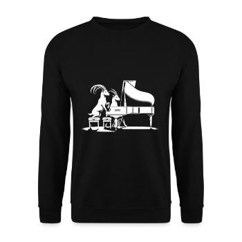 Capricorn Sonata - Capricorns at the Grand Piano - Unisex Sweatshirt - black - Front - Alina (178cm) & Michal (187cm)