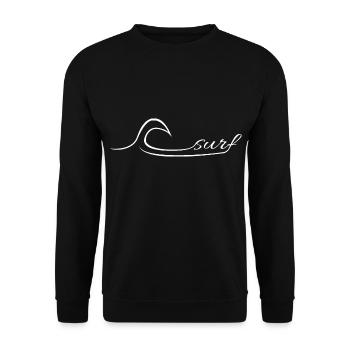 Surfer Ozean Wellenreiten Geschenk Welle shaka - Unisex Pullover - Schwarz - Vorne - Alina (178cm) & Michal (187cm)
