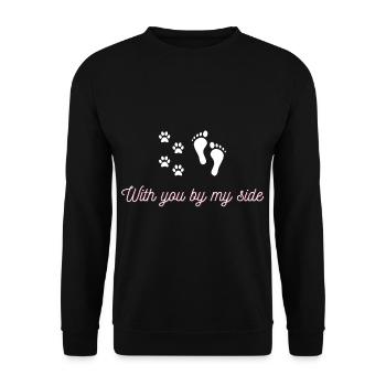 With you by my side - Unisex Sweatshirt - black - Front - Alina (178cm) & Michal (187cm)