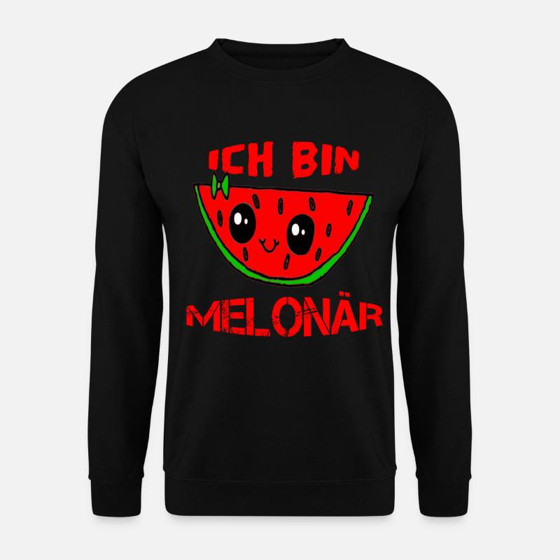 Pastèque melon melon - Sweat-shirt Unisexe - noir