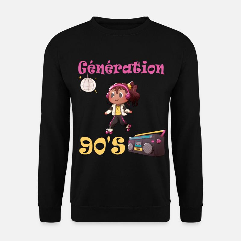 Design inspiriert von der Dance-Musik der 90er Jahre - Unisex Pullover - Schwarz