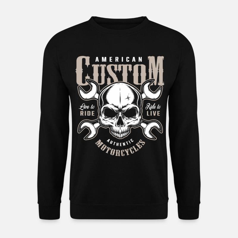 custom motorcycles biker - Unisex Sweatshirt - black