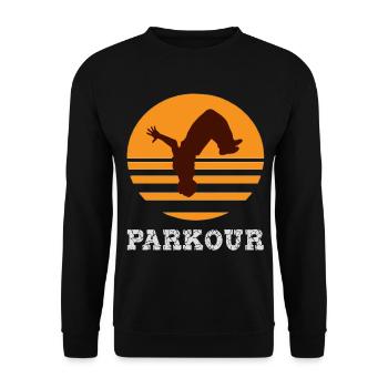 parkour - Sweat-shirt Unisexe - noir - Devant - Alina (178cm) & Michal (187cm)