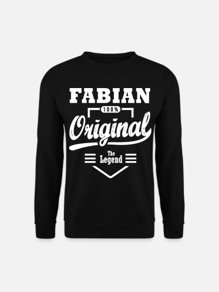 Fabian original personalisiertes Geschenk Vorname fabian - Unisex Pullover - Schwarz