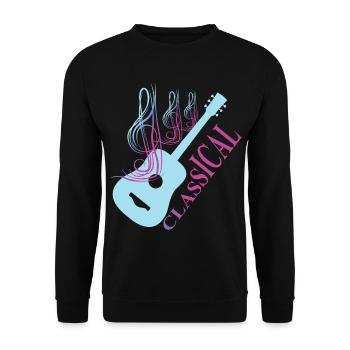 Classical Guitar Music - Unisex Sweatshirt - black - Front - Alina (178cm) & Michal (187cm)