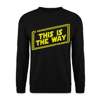 This is the way - bounty hunter - Unisex Pullover - Schwarz - Vorne - Alina (178cm) & Michal (187cm)