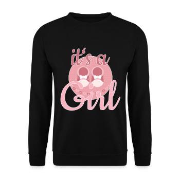 Cadeau Bébé Fille - Sweat-shirt Unisexe - noir - Devant - Alina (178cm) & Michal (187cm)