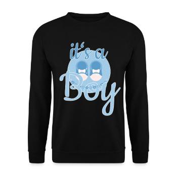 Cadeau Bébé Garçon - Sweat-shirt Unisexe - noir - Devant - Alina (178cm) & Michal (187cm)