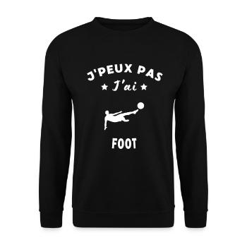 Humour Sportif Football - Sweat-shirt Unisexe - noir - Devant - Alina (178cm) & Michal (187cm)