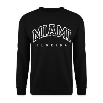 Miami - Unisex Sweatshirt - black - Front - Alina (178cm) & Michal (187cm)