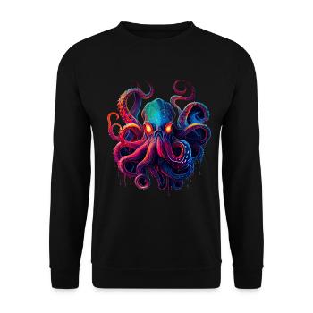 Octopus illustration - Unisex Sweatshirt - black - Front - Alina (178cm) & Michal (187cm)