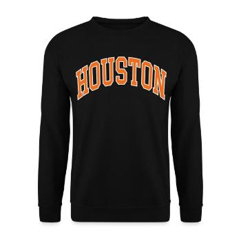 Houston - Unisex Pullover - Schwarz - Vorne - Alina (178cm) & Michal (187cm)