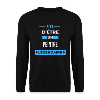Fier d être un peintre légendaire - Sweat-shirt Unisexe - noir - Devant - Alina (178cm) & Michal (187cm)