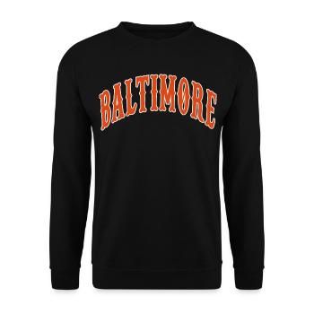 Baltimore - Unisex Sweatshirt - black - Front - Alina (178cm) & Michal (187cm)
