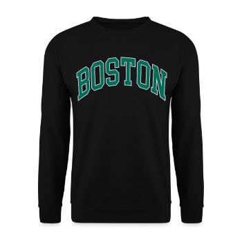 Boston - Unisex Sweatshirt - black - Front - Alina (178cm) & Michal (187cm)