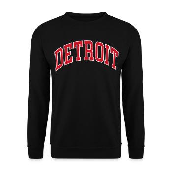 Detroit - Unisex Sweatshirt - black - Front - Alina (178cm) & Michal (187cm)