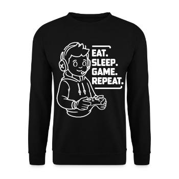 T-shirt de motivation pour le style de vie du jeu - Sweat-shirt Unisexe - noir - Devant - Alina (178cm) & Michal (187cm)