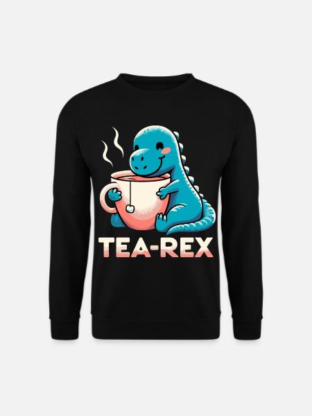 Tee Rex Tee-Rex Teetrinker Geschenk - Unisex Pullover - Schwarz