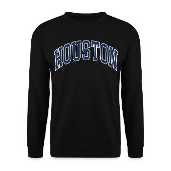 Houston - Unisex Pullover - Schwarz - Vorne - Alina (178cm) & Michal (187cm)