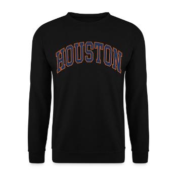 Houston - Unisex Pullover - Schwarz - Vorne - Alina (178cm) & Michal (187cm)