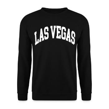 Las Vegas - Unisex Sweatshirt - black - Front - Alina (178cm) & Michal (187cm)