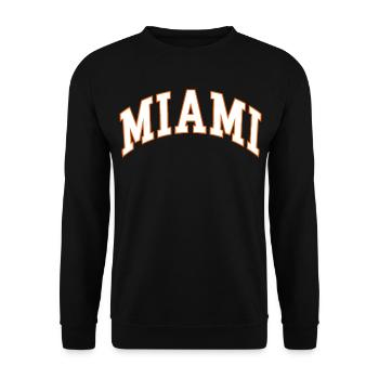 Miami - Unisex Sweatshirt - black - Front - Alina (178cm) & Michal (187cm)