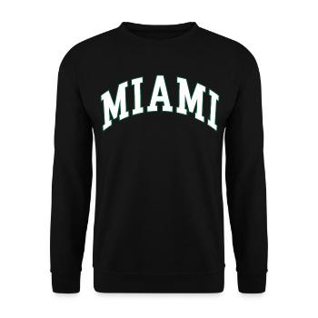 Miami - Unisex Sweatshirt - black - Front - Alina (178cm) & Michal (187cm)