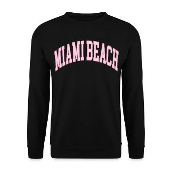 Miami Beach - Unisex Sweatshirt - black - Front - Alina (178cm) & Michal (187cm)