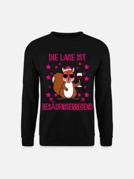 Funny Squirrel - Unisex Sweatshirt - black