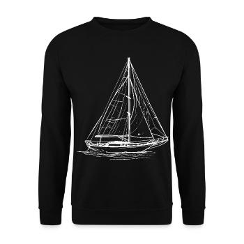 Sailing Sketch - Unisex Sweatshirt - black - Front - Alina (178cm) & Michal (187cm)
